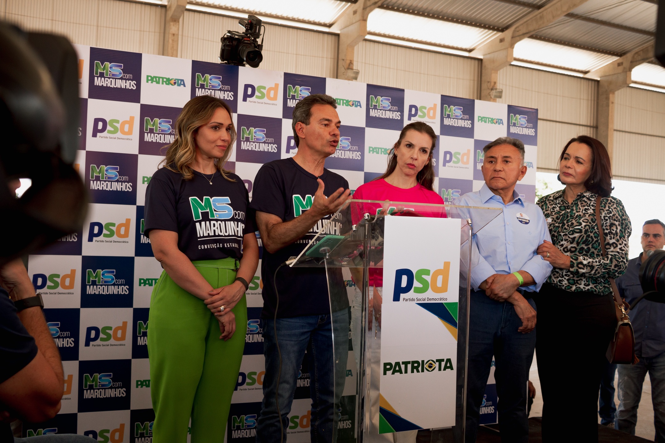 Marquinhos Trad - PSD, em coletiva à imprensa após a oficialização de sua candidatura. Foto: Reprodução 