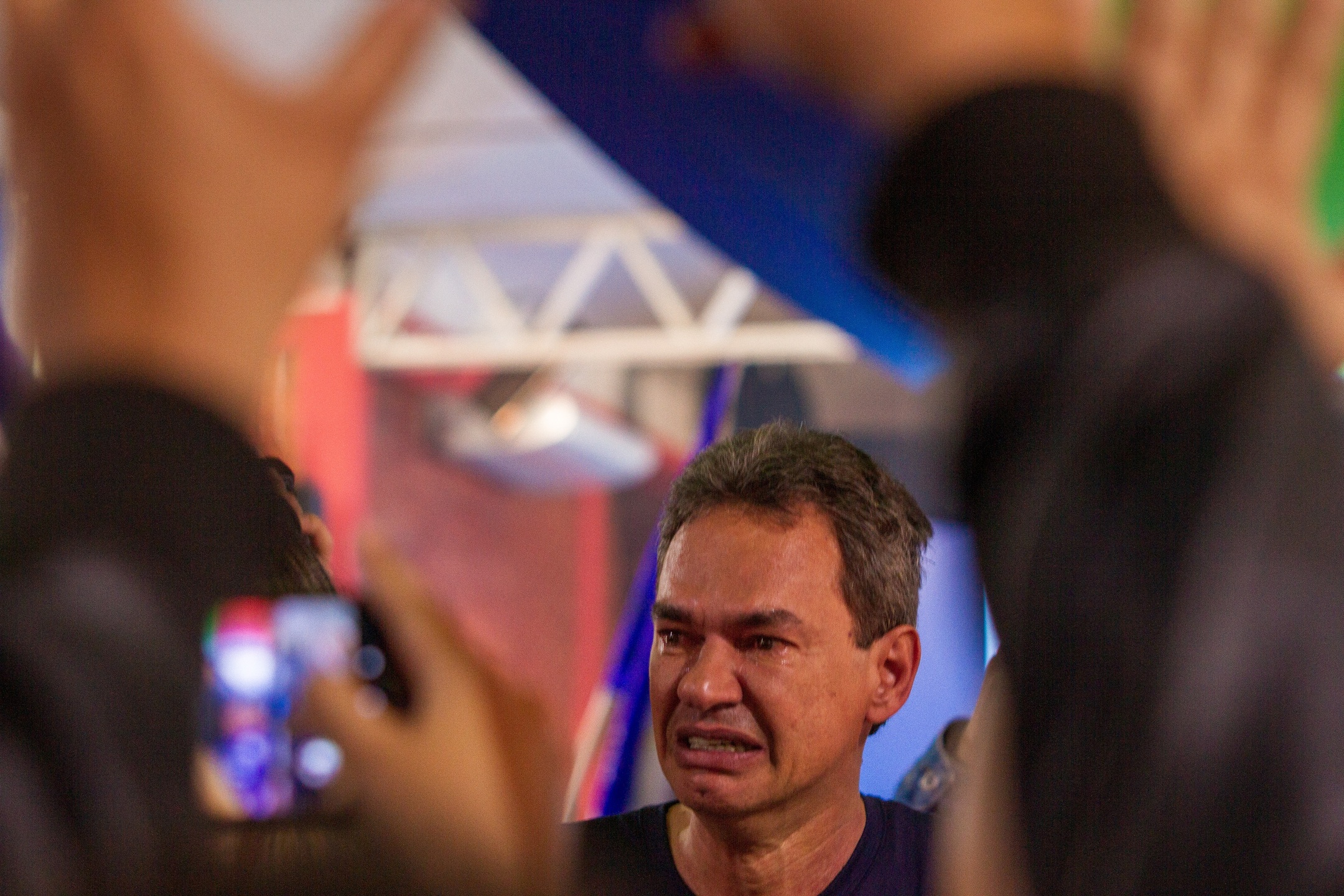 Marquinhos Trad não segurou as lágrimas durante sua convenção. Foto: Tero Queiroz
