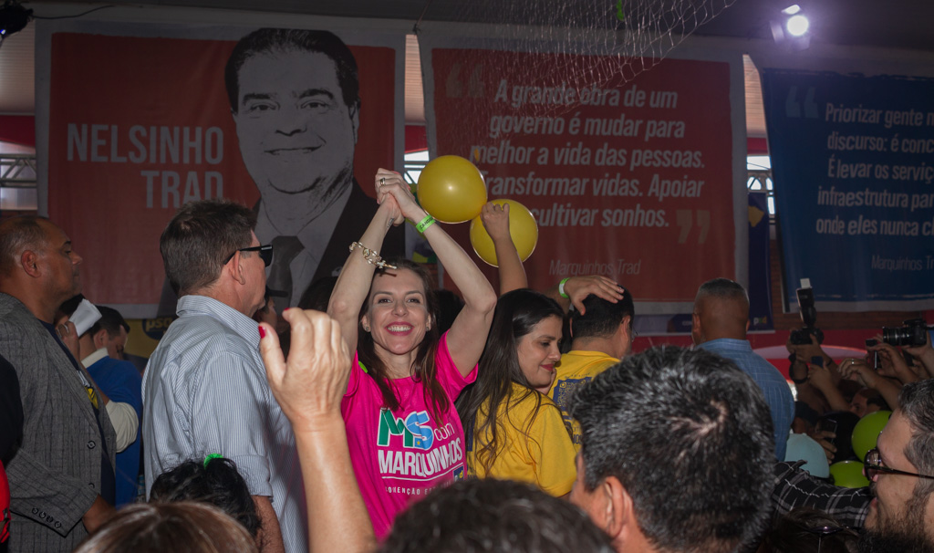 A médica Viviane Orro, durante convenção do PSD neste sábado, quando foi homologada candidate ao governo em Mato Grosso do Sul. Foto: Tero Queiroz 