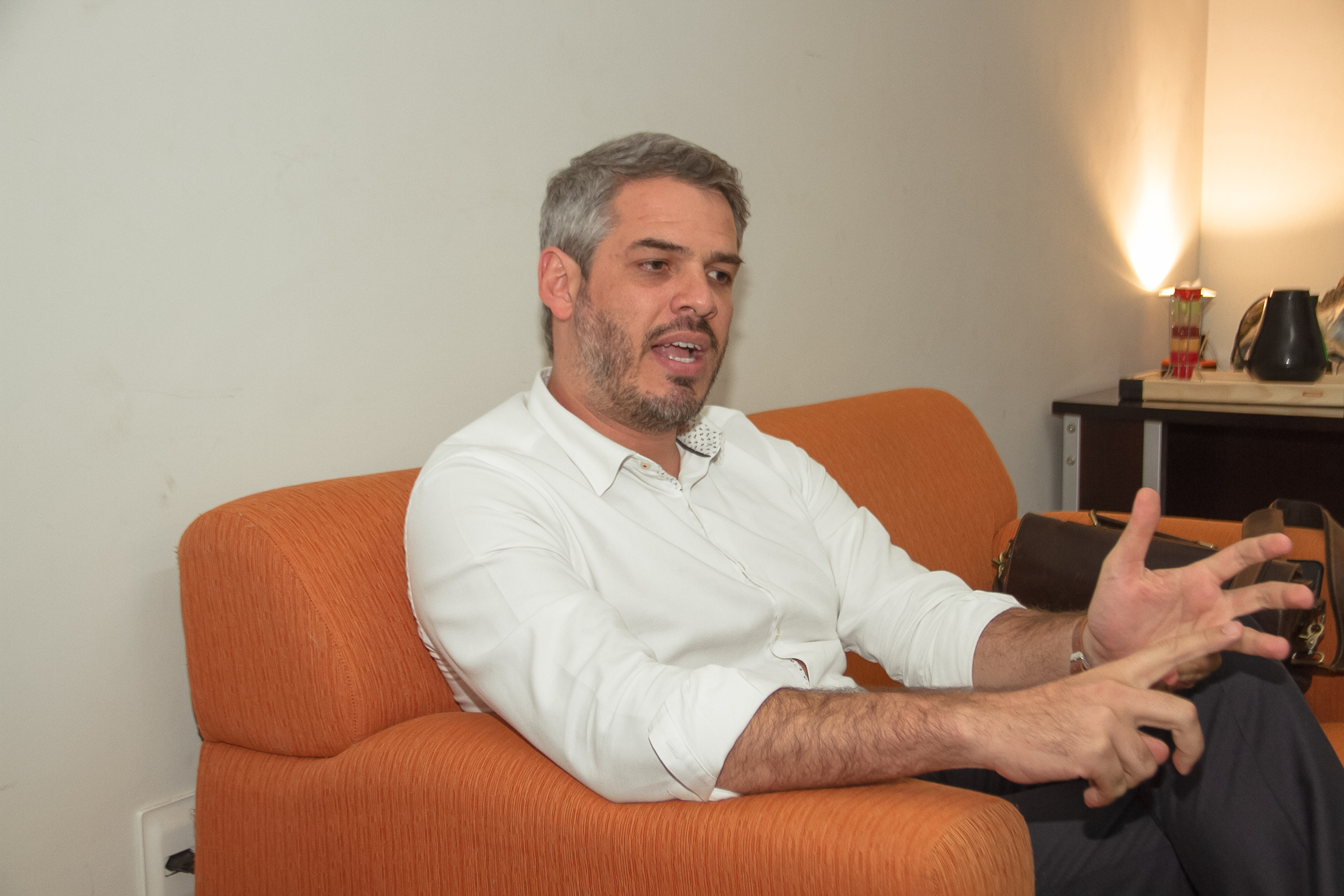 Tiago Botelho fala sobre sua pré-candidatura ao Senado. Foto: Tero Queiroz