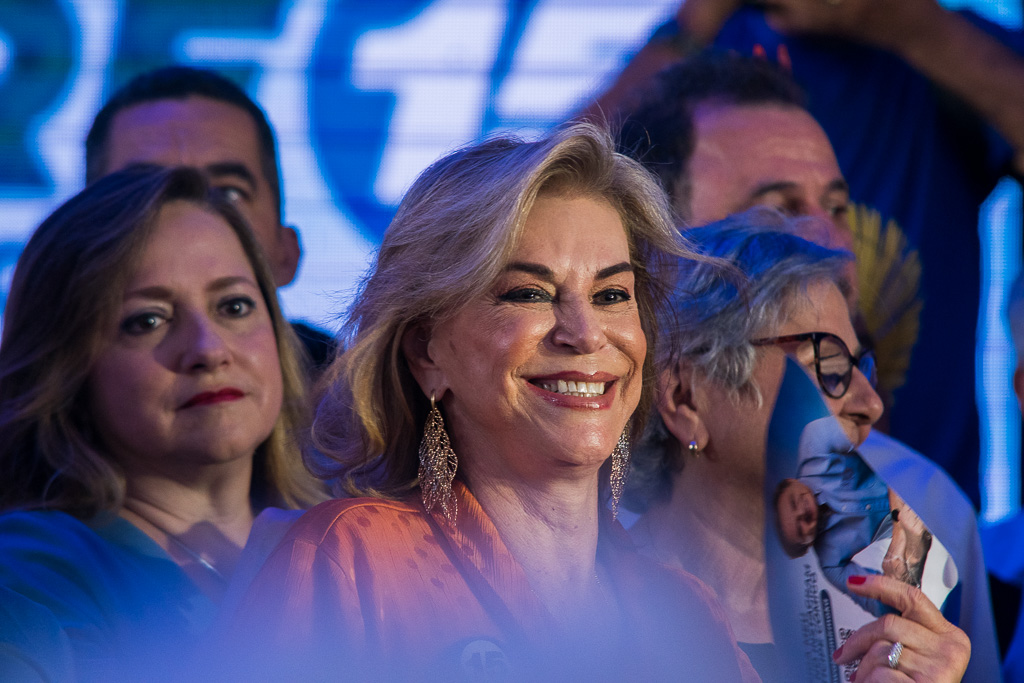A esposa de Puccinelli Elizabeth Maria Machado, durante convenção. Foto: Tero Queiroz 