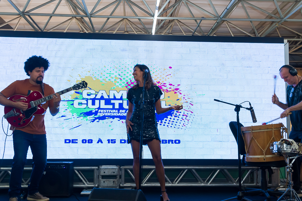 Artista, Pretah KL, cantou duas músicas na cerimônia de lançamento do Campão Cultural. Foto: Tero Queiroz