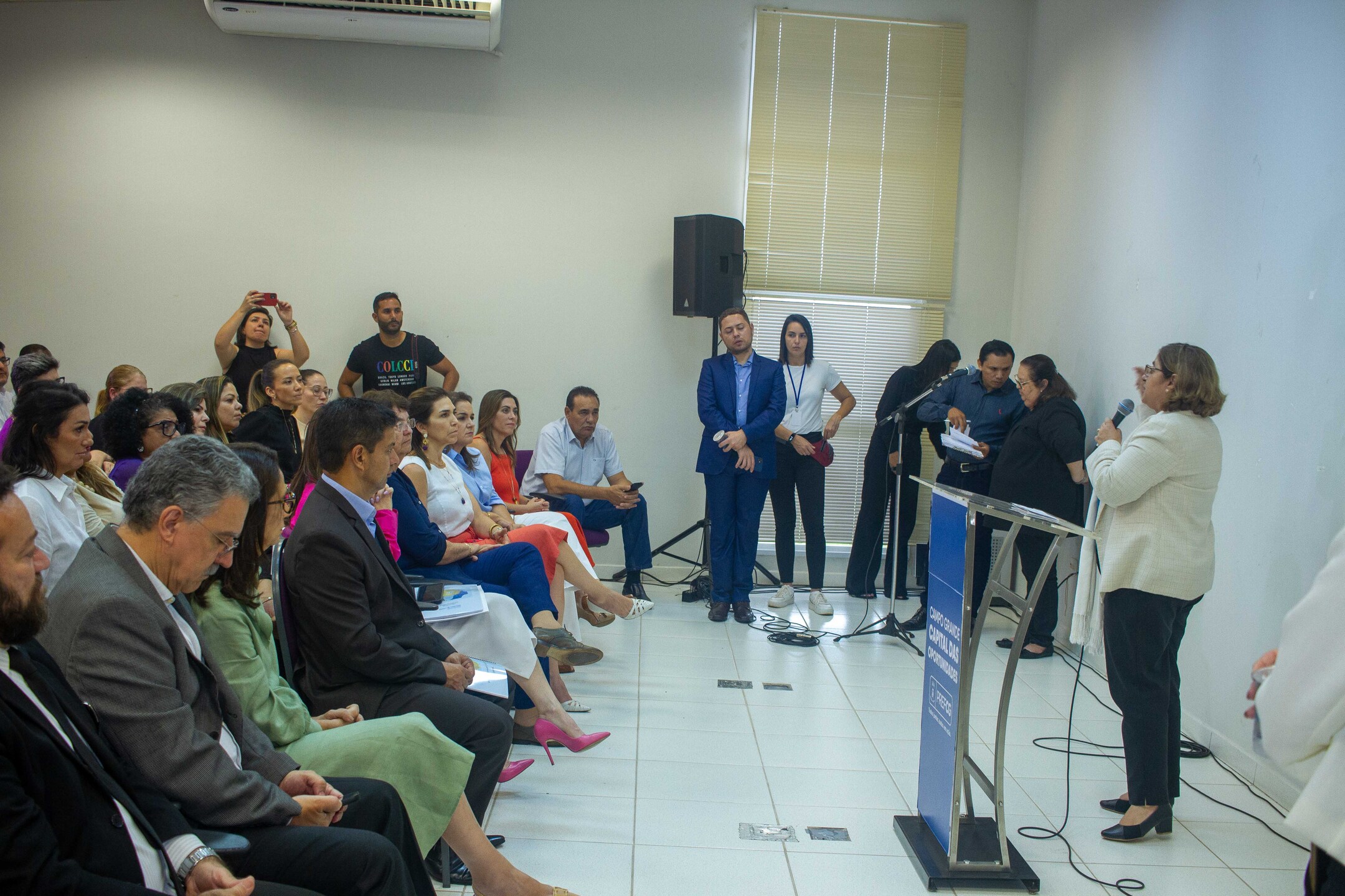 (31-03-2023) - Ministra da Mulher, Cida Gonçalves, discursa para autoridades durante inauguração de IMOL na Casa da Mulher Brasileira em Campo Grande (MS). Foto: Tero Queiroz