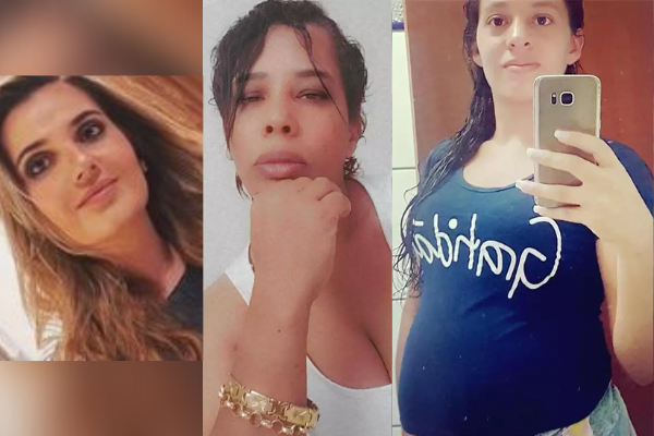 Da esquerda para a direita:  Andreia Aquino Flores, de 38 anos, Lucimara Rosa Neves, de 43 anos e Jéssica Neves Antunes, de 24 anos. Fotos: Redes 