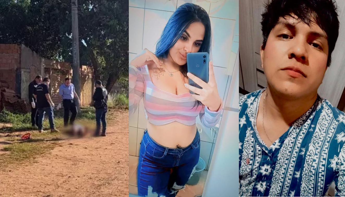 Natali Gabrieli foi morta a facadas na rua próximo a sua casa. O autor do feminicídio é o marido Cleber Corrêa Gomez. Fotos: Reprodução | Redes