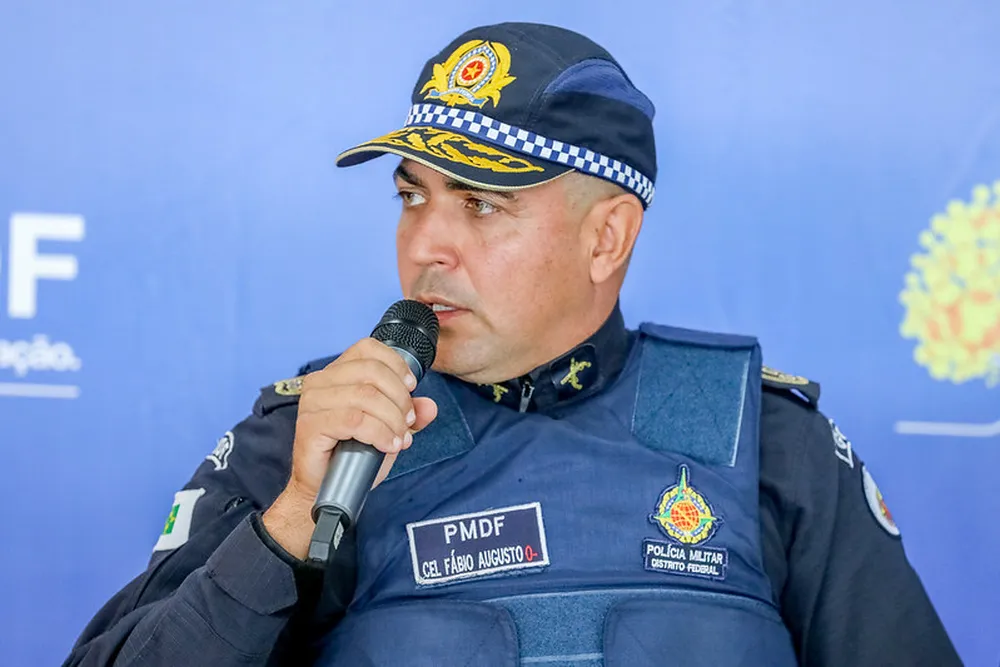 Comandante-geral da Polícia Militar do Distrito, coronel Fábio Augusto Vieira  Foto: Paulo H. Carvalho/ Agência Brasília