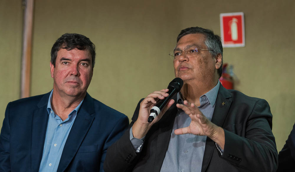 (28.ago.23) - O governador de Mato Grosso do Sul, Eduardo Riedel e o ministro da Justi&ccedil;a e Seguran&ccedil;a P&uacute;blica, Fl&aacute;vio Dino. Foto: Tero Queiroz 