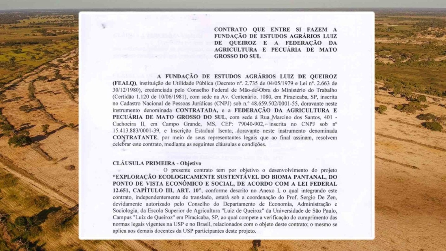 Estudo comprado pela Famasul embasou deciss&atilde;o devastadora do governo Azambuja contra o Pantanal. Foto: Reprodu&ccedil;&atilde;o