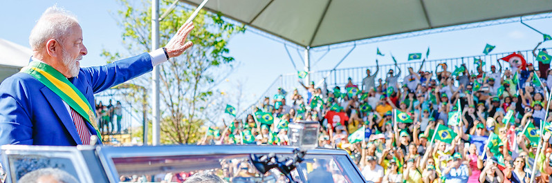 07.09.2023 - Presidente da Rep&uacute;blica, Luiz In&aacute;cio Lula da Silva, durante o desfile de 7 de Setembro, na Esplanada dos Minist&eacute;rios. Bras&iacute;lia - DF.     Foto: Ricardo Stuckert / PR