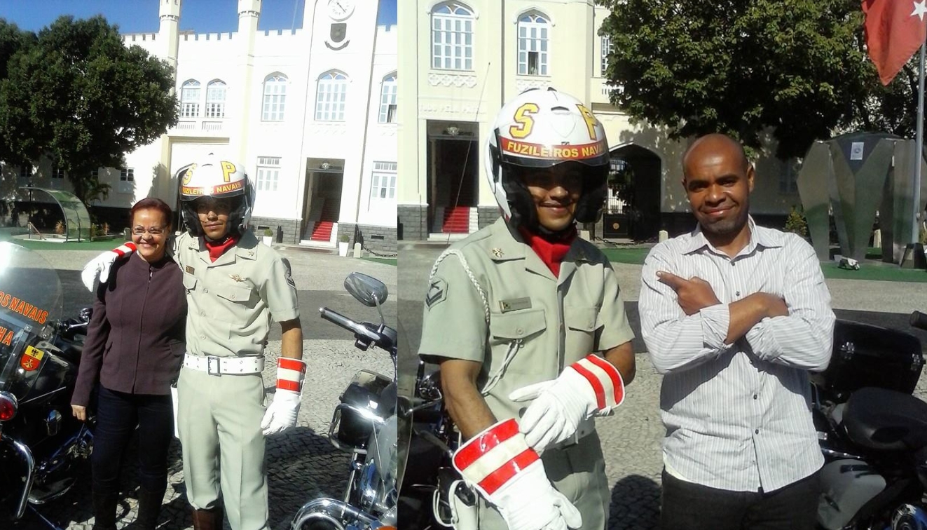 (27.jun.2015) - Wilsonsander da Silva Dias registrou o momento de sua forma&ccedil;&atilde;o em fotos para rede social ao lado da m&atilde;e e do irm&atilde;o. Fotos: Redes 