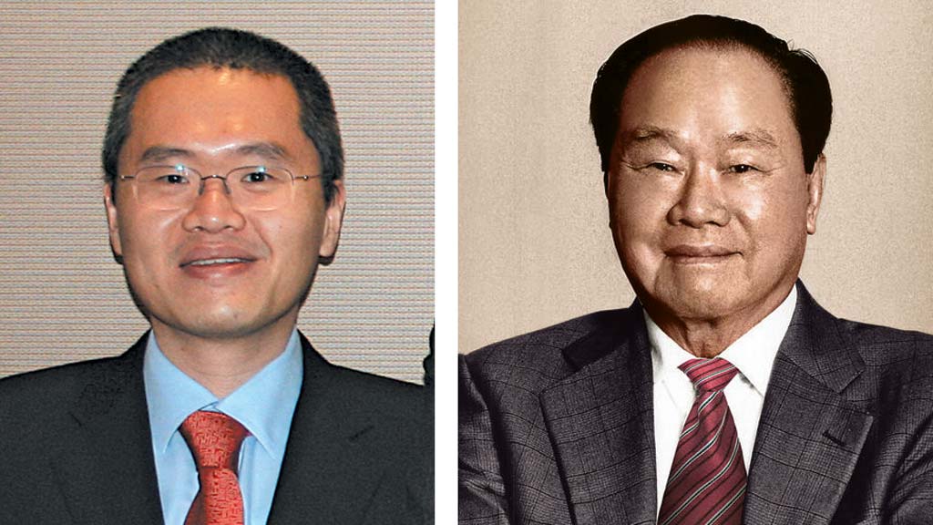 Negócio em família: Jackson Widjaja (acima) recebeu do pai, Eka Tjipta Widjaja (ao lado), a missão de comandar a Paper Excellence em todo o mundo.