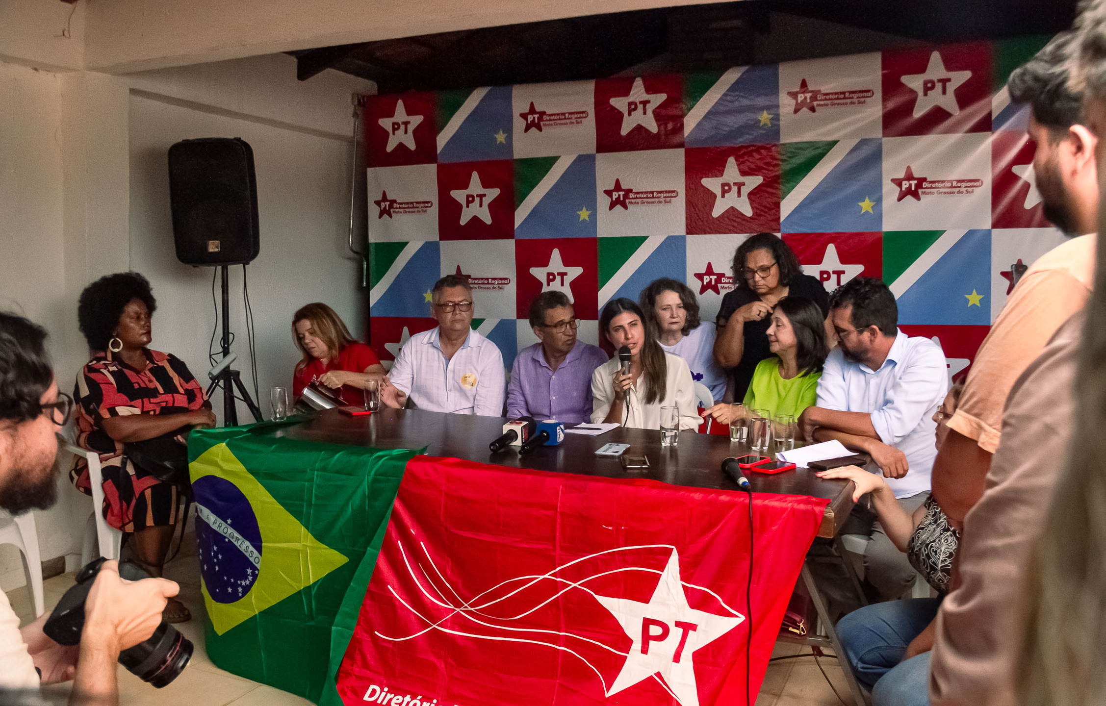 (19.fev.24) - Anúncio da pré-candidatura de Camila Jara a prefeitura de Campo Grande. Foto: Tero Queiroz