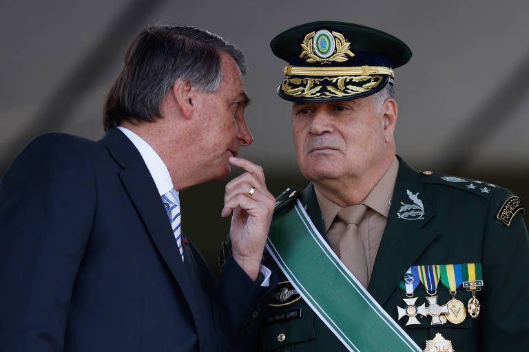 Jair Bolsonaro e o general Freire Gomes. Foto: reprodução