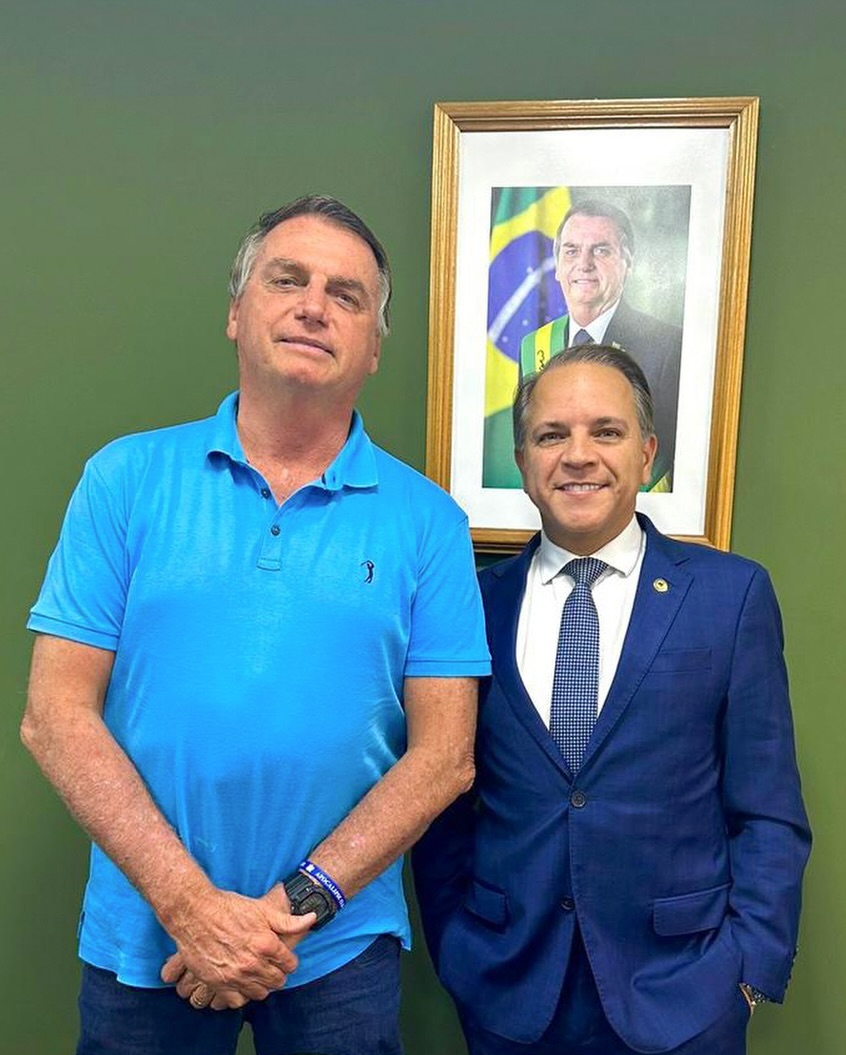 Coronel David e Jair Bolsonaro. Foto: Redes 