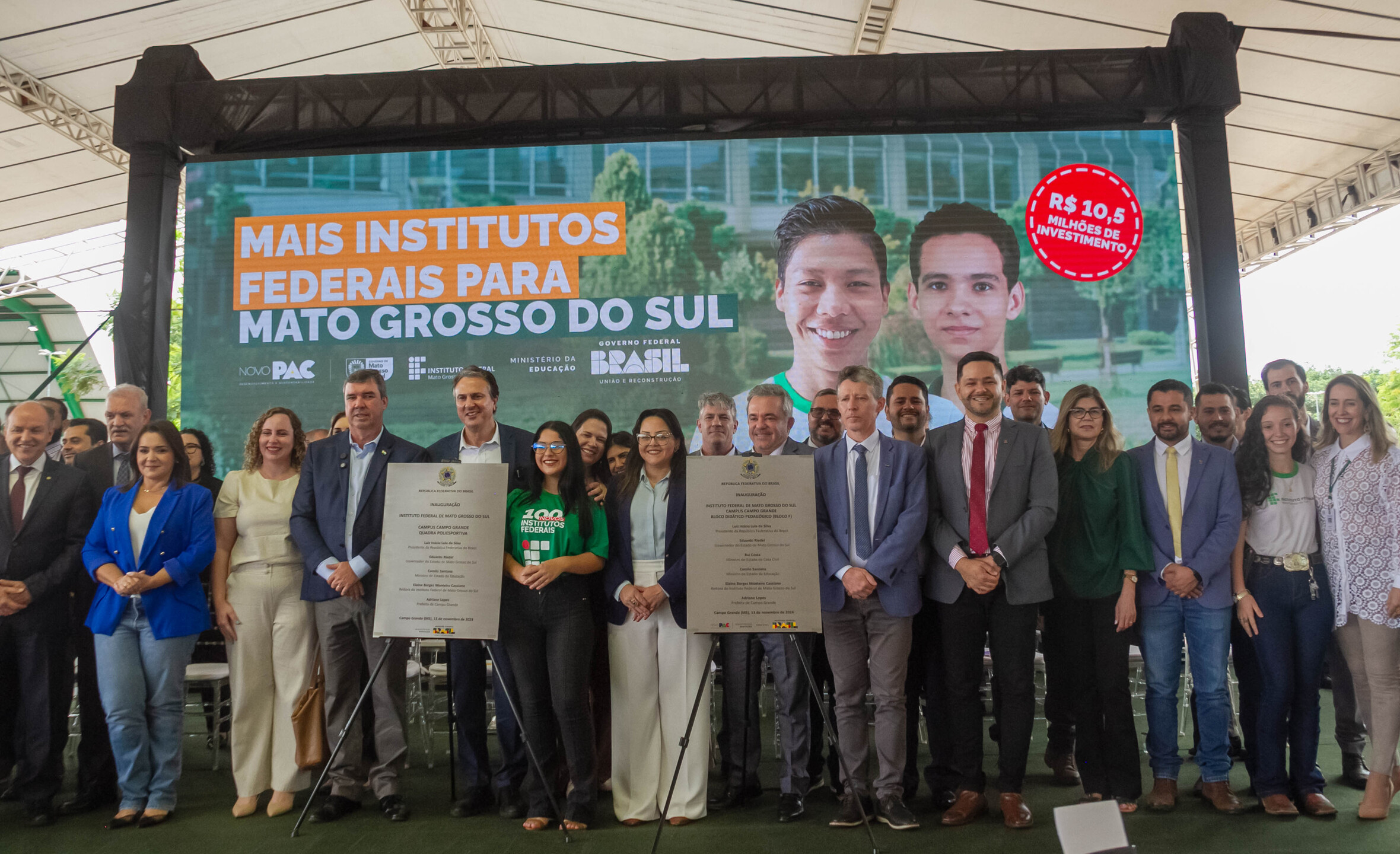 Descerramento de placas de lançamento de dois novos IF em no estado. Foto: Tero Queiroz 