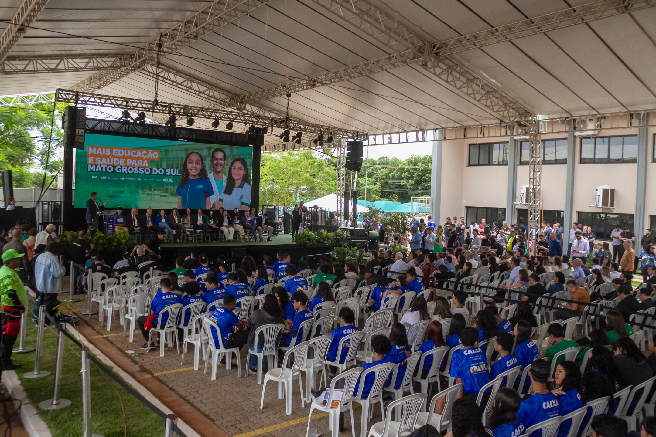 Cerimônia de anúncio dos R$ 505 milhões para a Educação de MS. Foto: Tero Queiroz