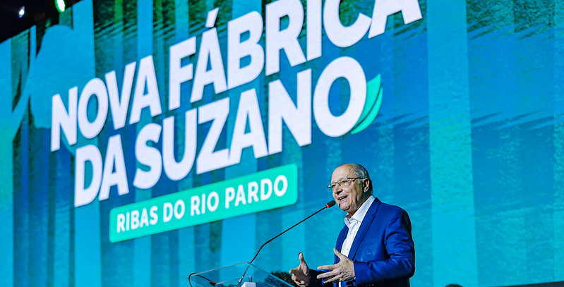 O vice-presidente da República,Geraldo Alckmin, durante inauguração da nova fábrica de celulose da Suzano em MS. Foto: Ricardo Stuckert / PR 