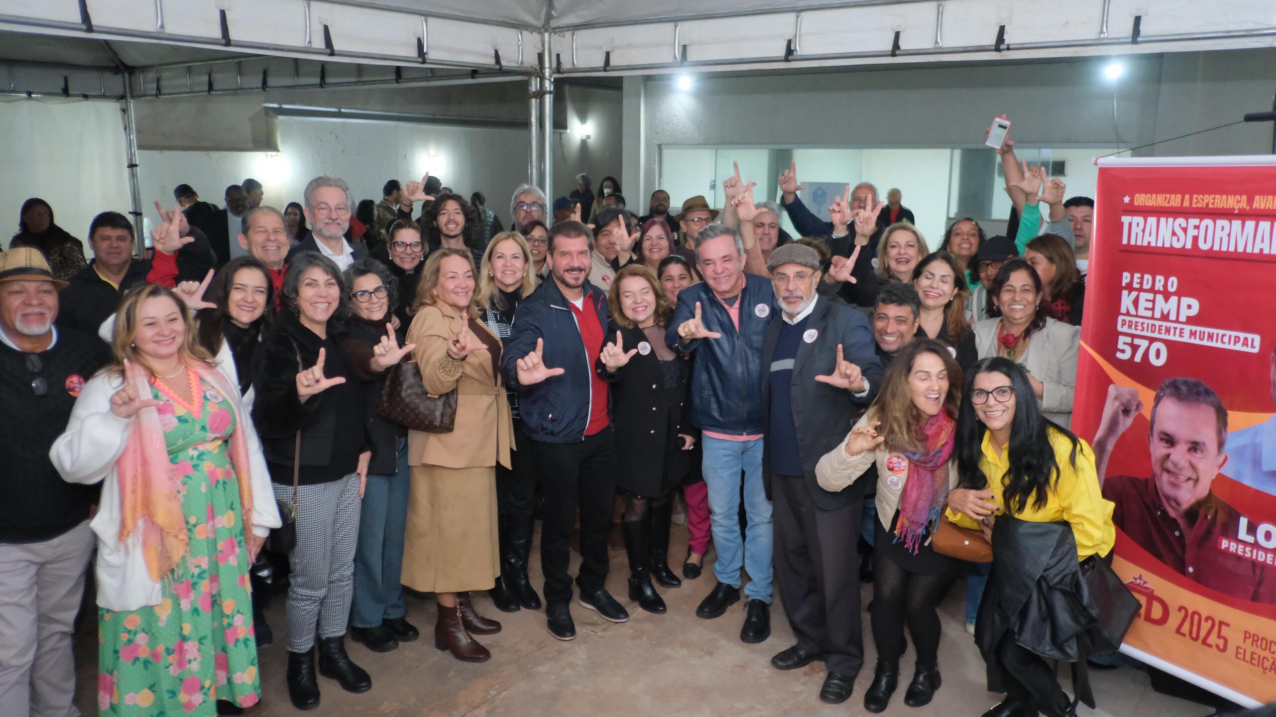 Grupo Vander-Kemp mostrou unidade e conquistou mais de 80% dos eleitorado do PT-MS. Foto: Giovanni Coletti
