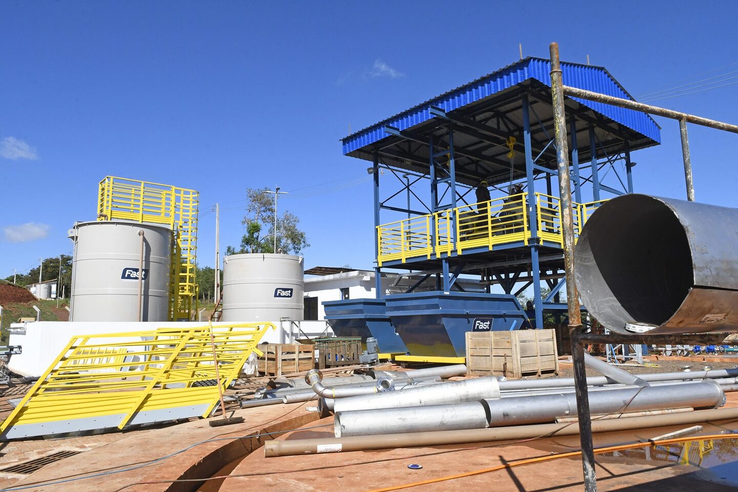 ETE de Caarapó está em construção. Foto: Bruno Rezende