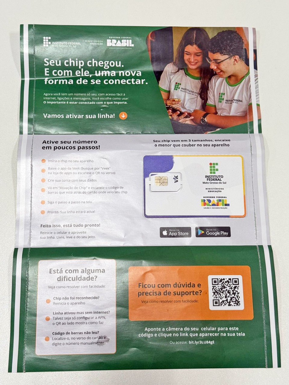 Serão distribuídos 15.000 chips para os estudantes do IFMS.