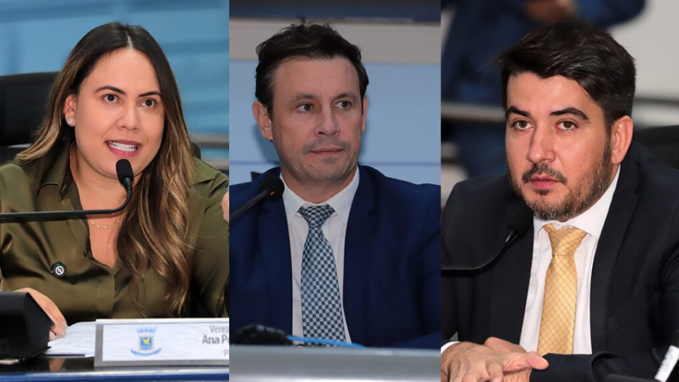 Ana Portela (PL), André Salineiro (PL) e Rafael Tavares (PL) votaram contra Tereza Cristina a fovar o traidor da pátria, Eduardo Bolsonaro. Fotos:Izaias Medeiros/CMCG