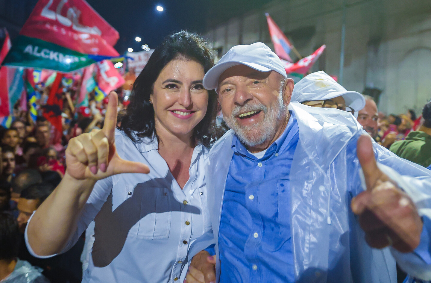 Lula e Simone Tebet em caminhada em Juiz de Fora (MG). Crédito: Ricardo Stuckert