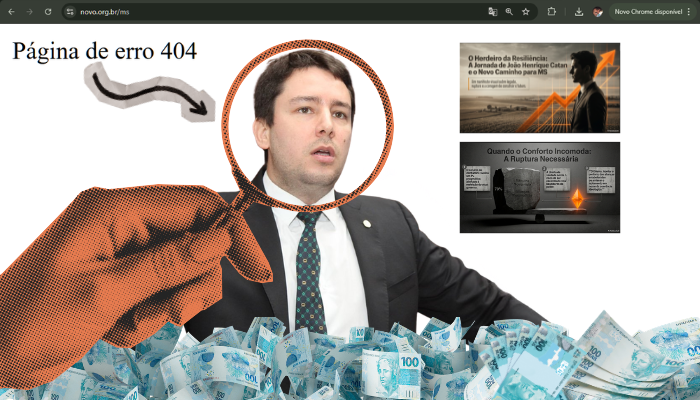 Deputado Jo&atilde;o Henrique Catan surge nas redes com PDF repleto de informa&ccedil;&otilde;es falsas; ao que tudo indica, a estrat&eacute;gia at&eacute; a elei&ccedil;&atilde;o ao governo de Mato Grosso do Sul, em outubro de 2026, ser&aacute; apostar na dissemina&ccedil;&atilde;o de fake news. Cr&eacute;dito da arte: MS Not&iacute;cia