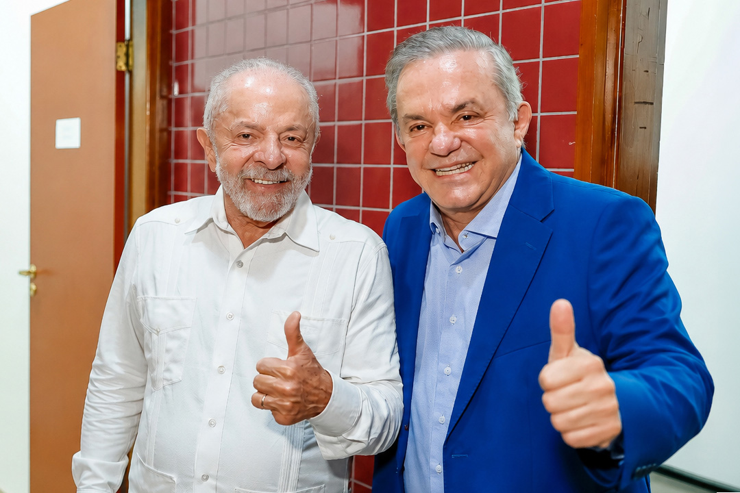 O Deputado Federal Vander Loubet e o presidente Lula em MS. Foto: Ricardo Stuckert