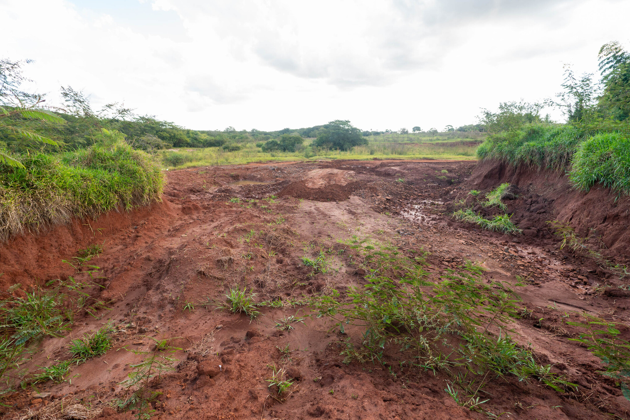 &Aacute;gua da chuva arrasta terra revolvida por maquin&aacute;rios para o Ribeir&atilde;o das Botas e provoca assoreamento no Assentamento Estrela. Foto: Tero Queiroz.