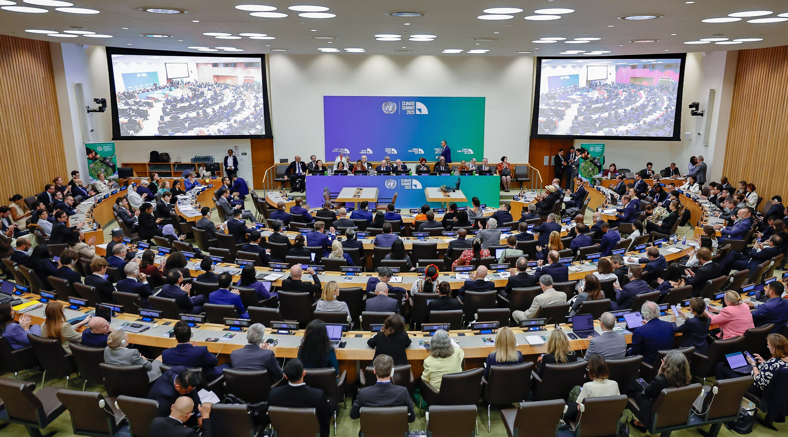 23.09.2025  Presidente da Rep&uacute;blica, Luiz In&aacute;cio Lula da Silva, durante a sess&atilde;o de abertura da Reuni&atilde;o sobre o Fundo de Florestas Tropicais para Sempre (TFFF). Sede das Na&ccedil;&otilde;es Unidas, Nova York (EUA)