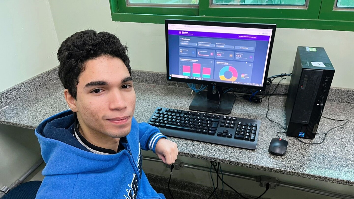 Rafael Mendes &eacute; mais um estudante que teve acesso a educa&ccedil;&atilde;o profissional.