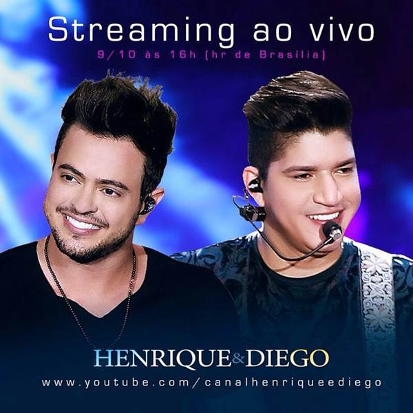 Henrique e Diego farão amanhã transmissão ao vivo pelo youtube - MS ...